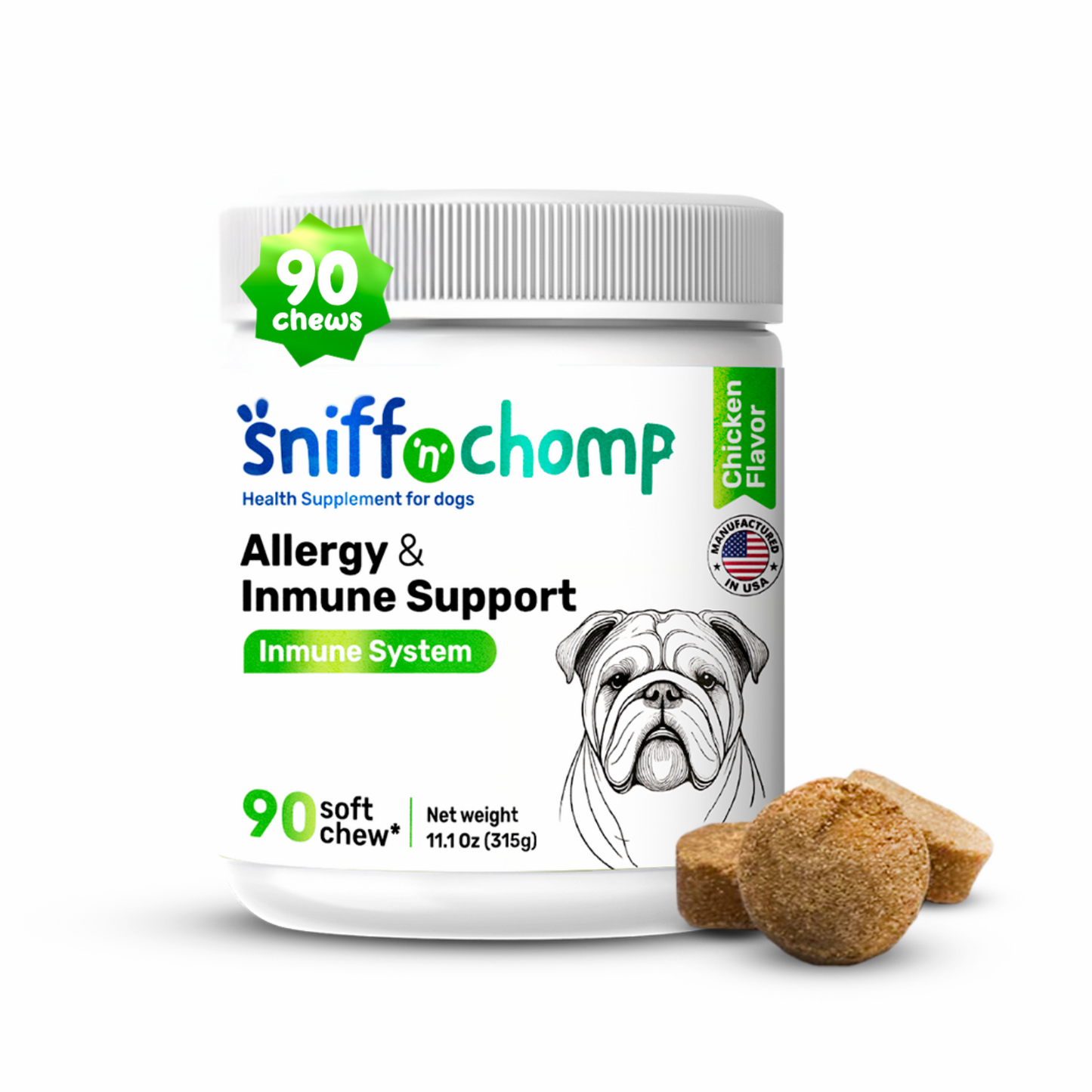 allergy and immune support chews - sniff 'n' chomp