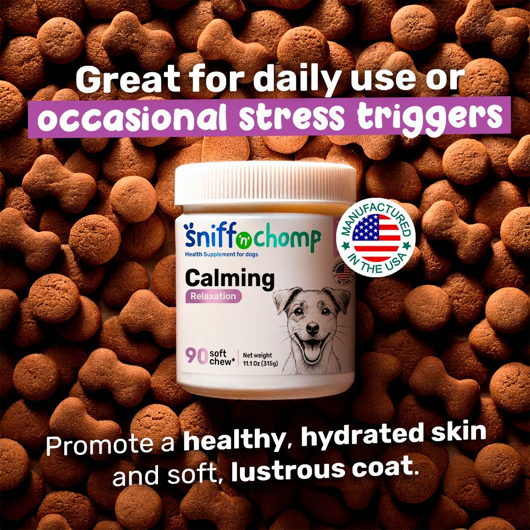 Sniff 'n' Chomp Calming Chews with melatonin for dogs