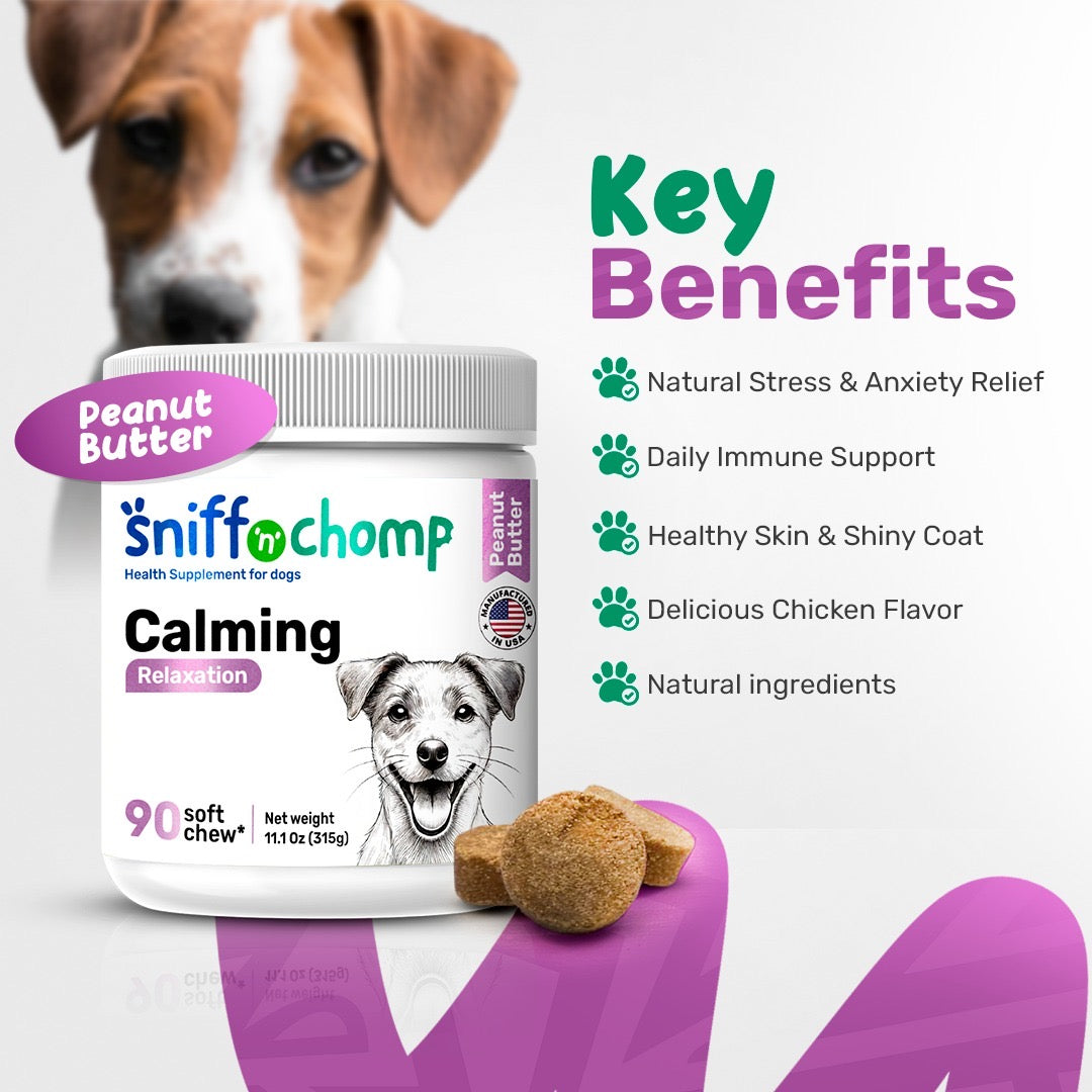 Sniff 'n' Chomp Calming Chews with melatonin for dogs