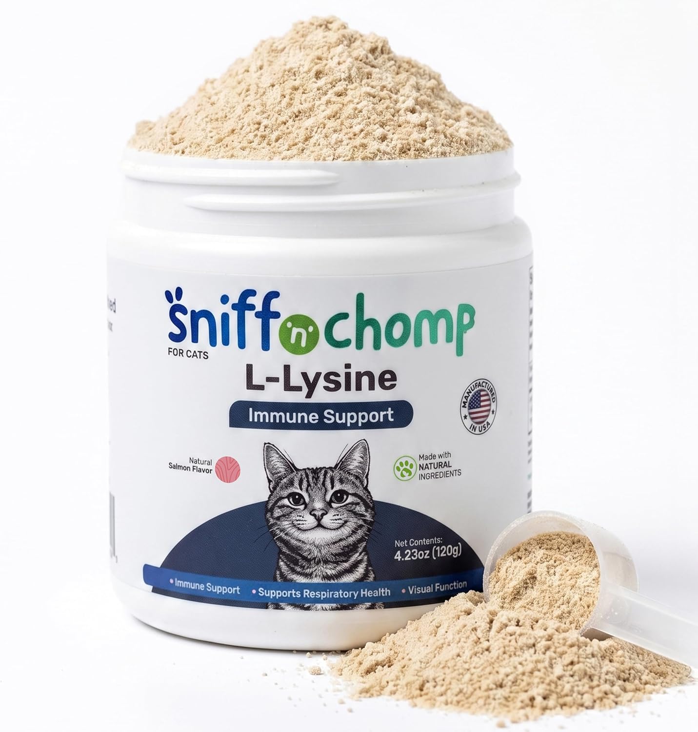 Immune Support L-Lysine Powder for Cats - Sniff 'n' Chomp