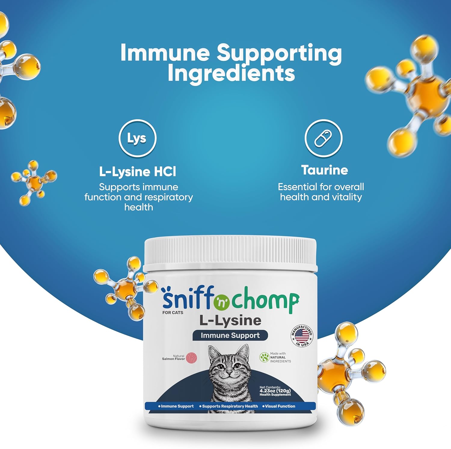 Immune Support L-Lysine Powder for Cats - Sniff 'n' Chomp