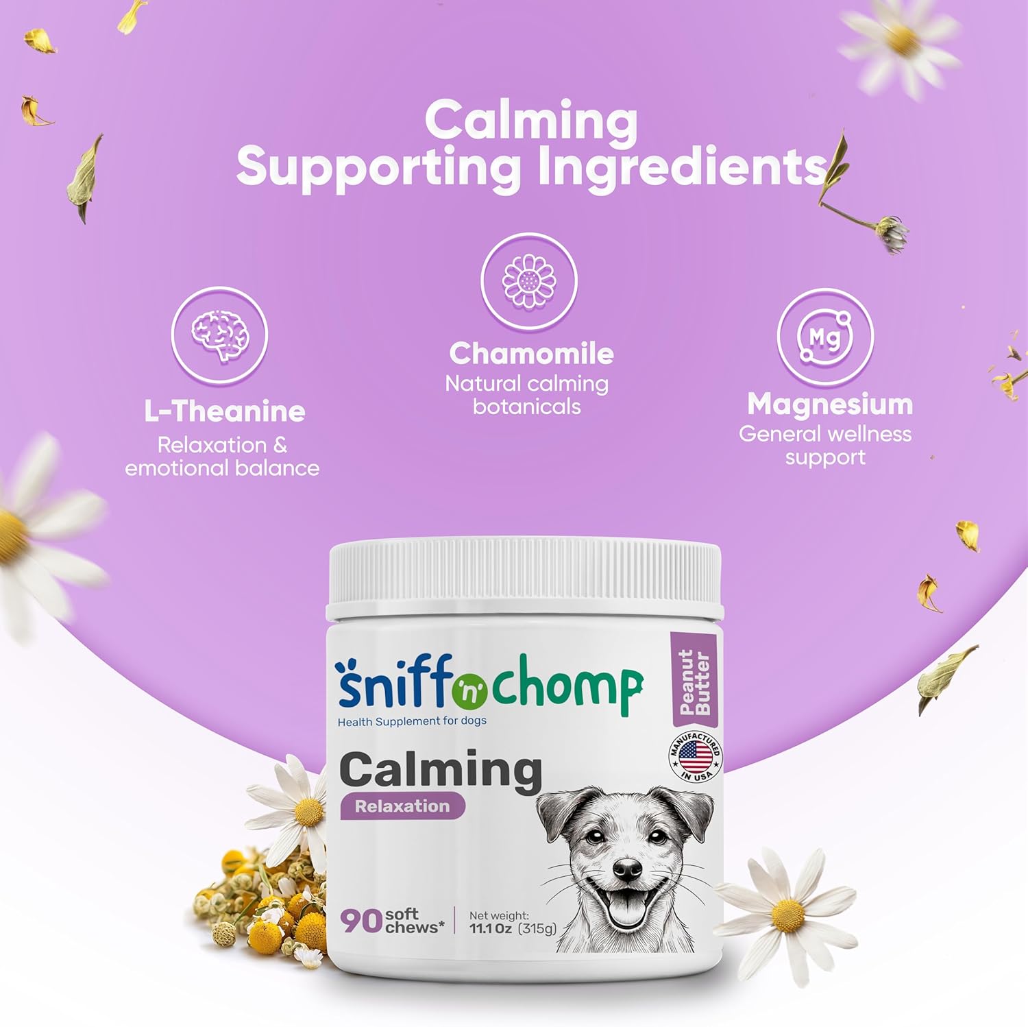 Anxiety and Stress Relief Calming Chews - Sniff 'n' Chomp