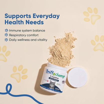 Immune Support L-Lysine Powder for Cats - Sniff 'n' Chomp