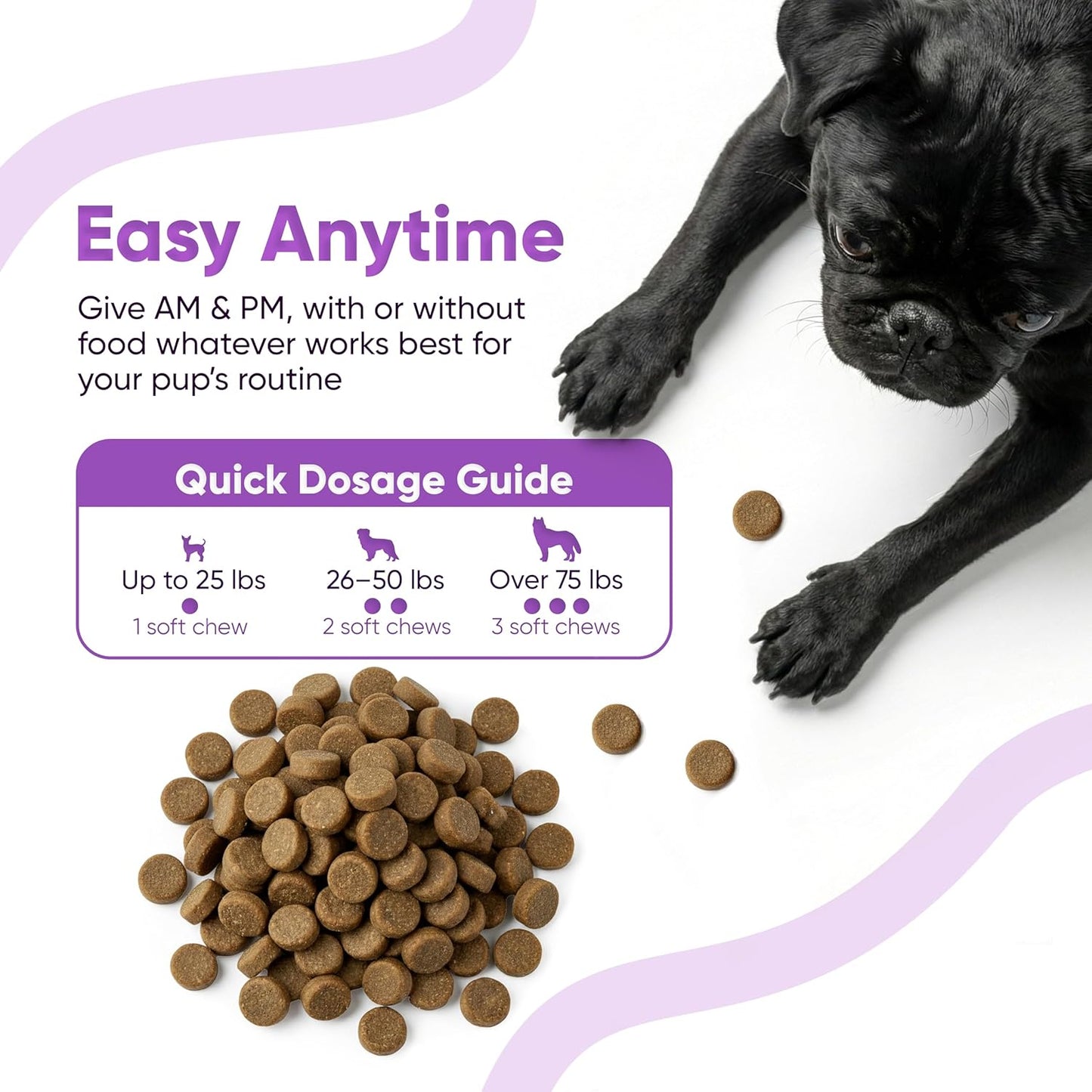 anxiety and stress relief calming chews - sniff 'n' chomp
