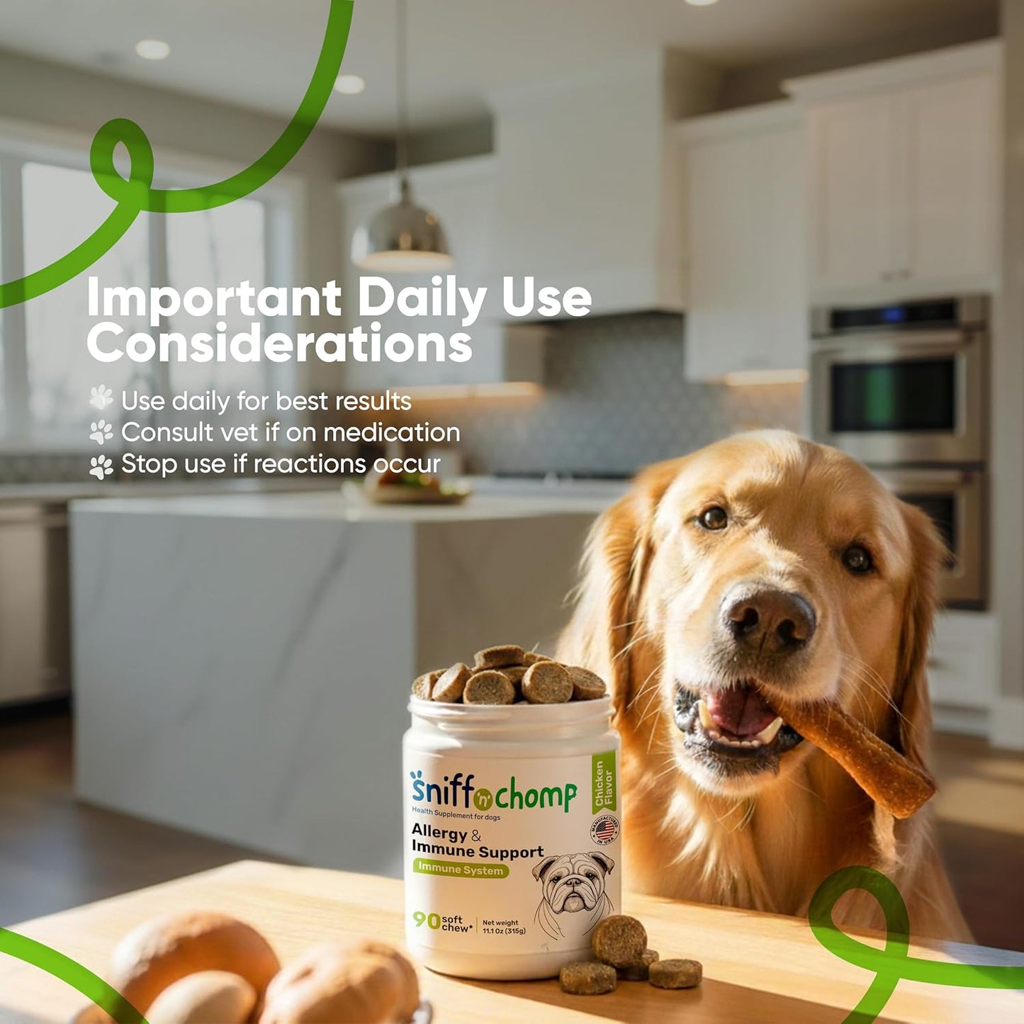 allergy and immune support chews - sniff 'n' chomp