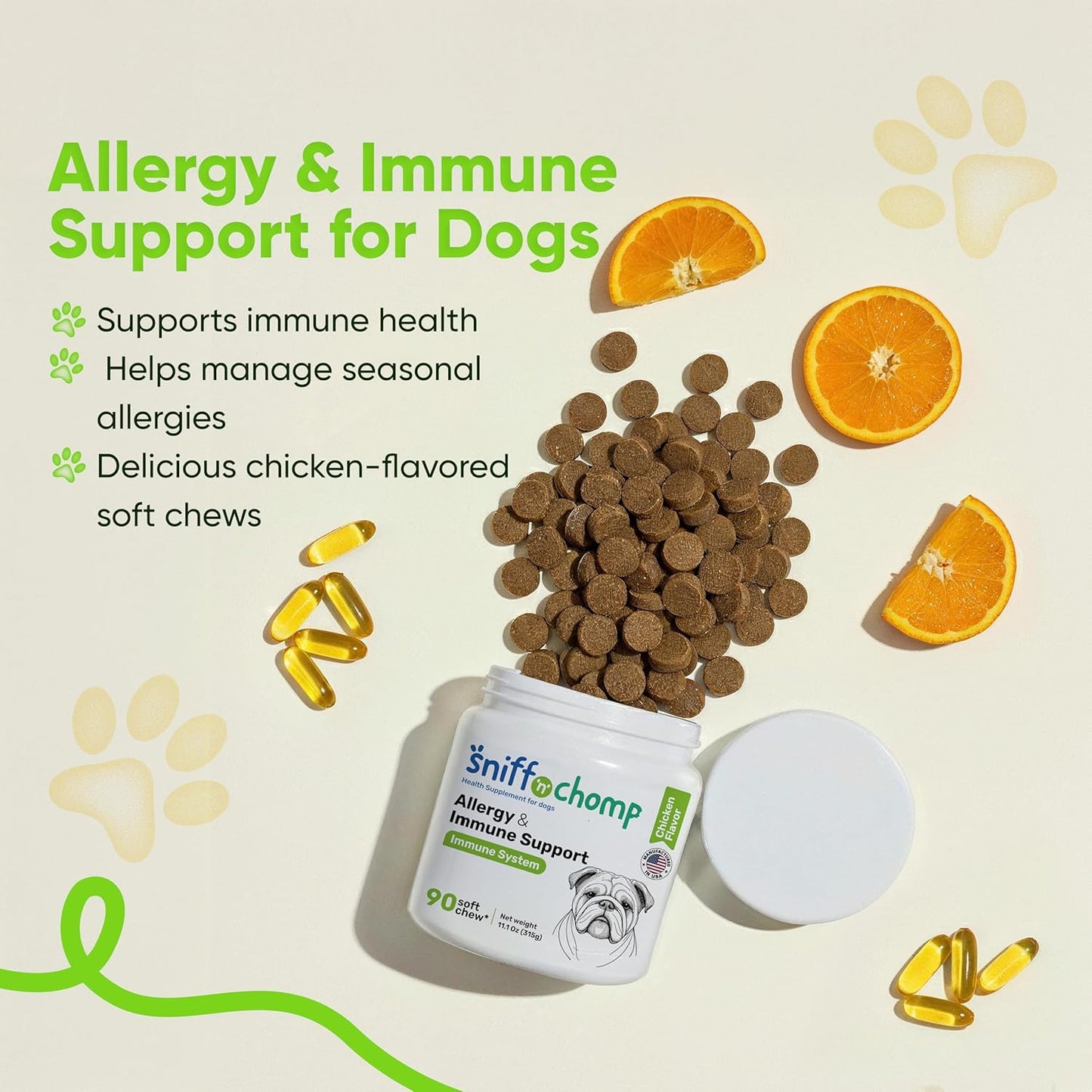 allergy and immune support chews - sniff 'n' chomp