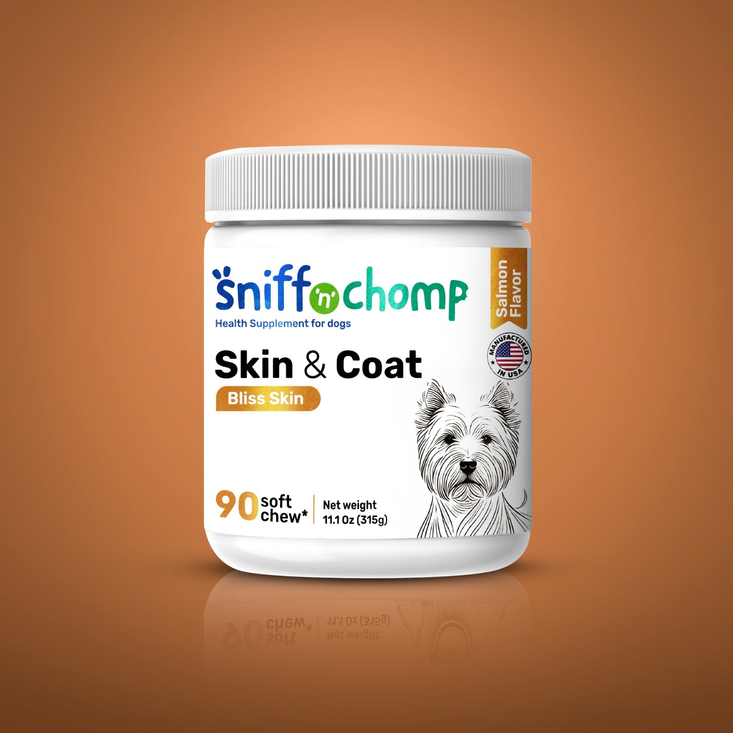 Sniff n Chomp skin and coat chews for dogs – Omega-3 Supplement